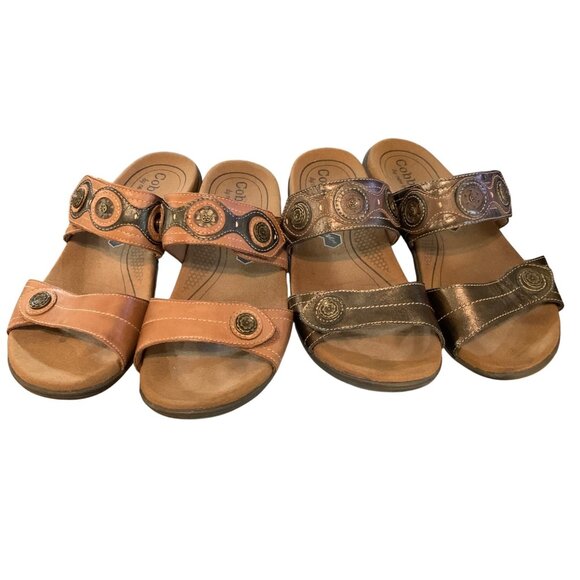 Lot of 2 Cobb Hill By New Balance RevLite Brown & Tan Sandles Sz 7W - Picture 10 of 16